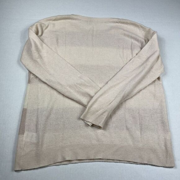 Joie Eloisa Cashmere Sweater Striped Long Sleeve Soft Knit Boxy Fit MEDIUM FLAW - Picture 9 of 12